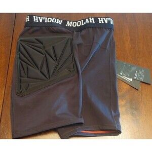 NWT Moolah Kicks Women's Black Padded Compression Shorts Size Small